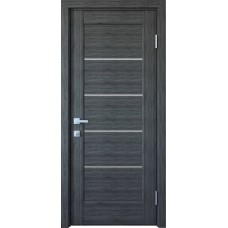 Дверне полотно ПВХ Делюкс Міра 800 grey new +скло 