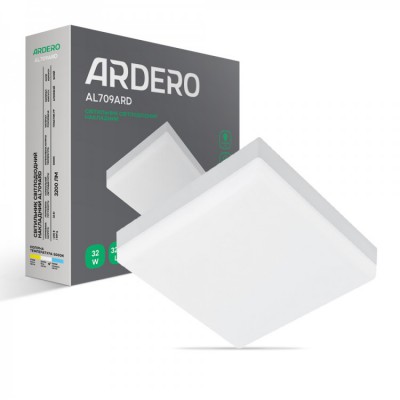 Світильник LED 32Вт квадрат 5000K AL709ARD 80007 білий ARDERO