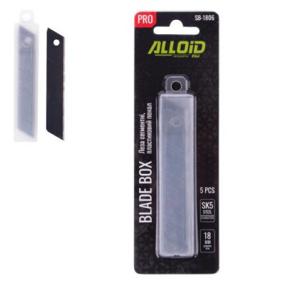 Леза для ножів 18мм SK5 (уп. 5шт.) SB-1806 ALLOID PRO