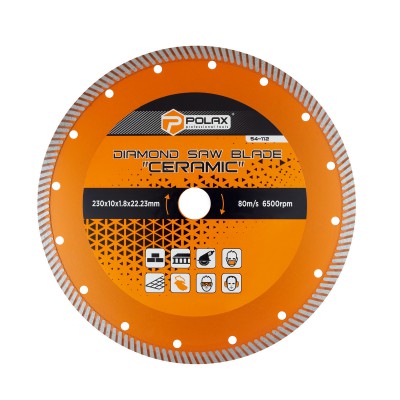Диск алмаз. TURBO 230 CERAMIC 54-112 POLAX