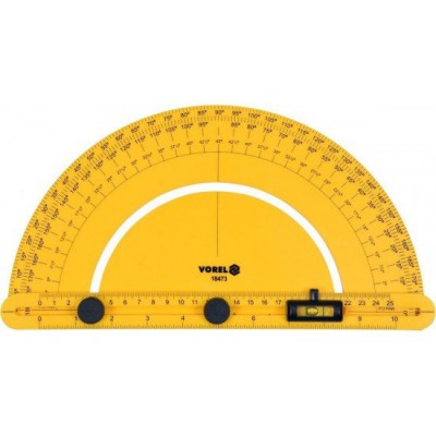 Транспортир з лінійкою 180° 250мм 18473 VOREL