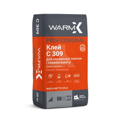 Клей для плитки зовнішній Ceramic Professional C309 25кг WARMix