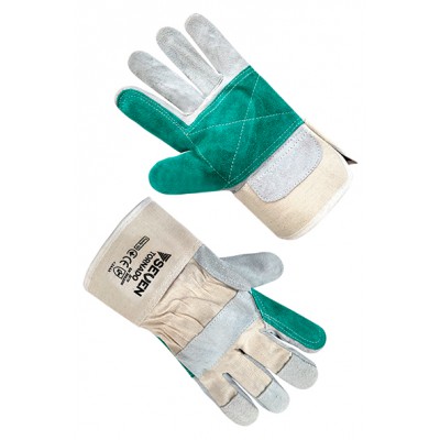 Рукавички комбіновані тканина/спілок посилені 69311 Tornado 10р. SEVEN