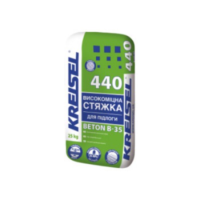 Суміш для стяжки цементна 440 20-100мм 25кг B-35 БЕТОН KREISEL