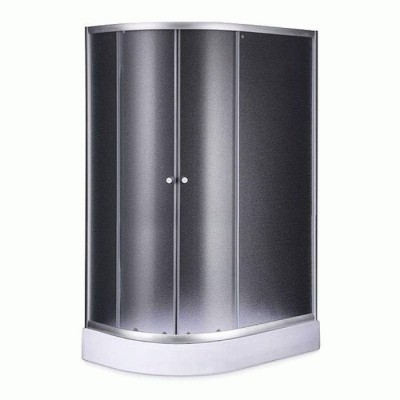 Душ. кабіна SANSA S-120-80/15 R 120*80*197 півкруг Сатин+Піддон 15см