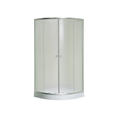 Душ. кабіна SANSA S-80/15new 80*80*195 півкруг Сатин+Піддон 15см