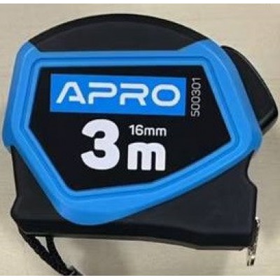 Рулетка 3м*16мм гума автост.500301 APRO