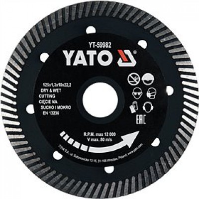 Диск алмаз. TURBO 125 YT-59982 YATO