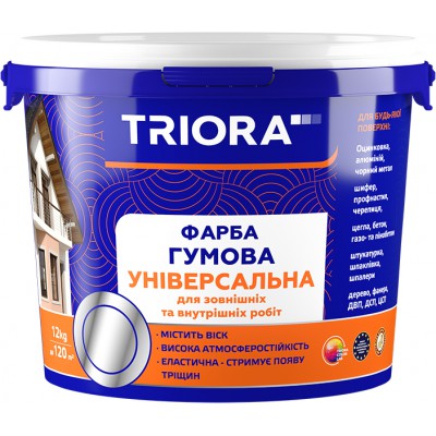 База TR фарба гумова унів.12кг ТРІОРА