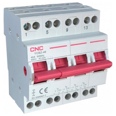 Перемикач навантаження 4p 40А 1-0-2 YCBZ-40 CNC