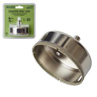 Свердло по склу та плитці трубчате з алм.напил.80мм GS-50080 ALLOID Base