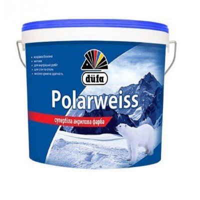 Фарба інтер'єрна Polarweiss D605 супер-біла 14кг DUFA 