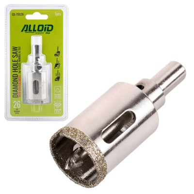 Свердло скло трубчате 26мм GS-70026 ALLOID