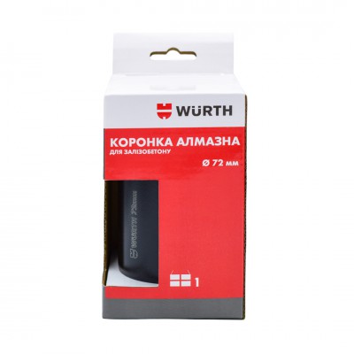 Коронка алмаз.залізобетон 72мм 5Т 166663572 WURTH