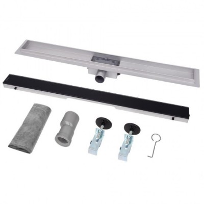 Лінійний трап 800мм IT02-FT24/800 BG Black Glossy (чорне загартоване скло) ITAL Лінійний трап 800мм IT02-FT24/800 BG Black Glossy (чорне загартоване скло) ITAL