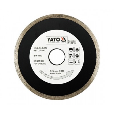 Диск алмаз. ГЛАДКИЙ 125 YT-6013 YATO