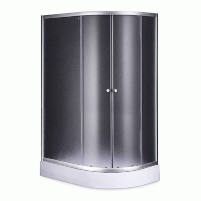 Душ. кабіна SANSA S-120-80/15 L 120*80*197 півкруг Сатин+Піддон 15см