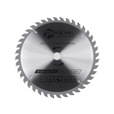 Диск пильн 230х22,2/20 40т 54-140 POLAX