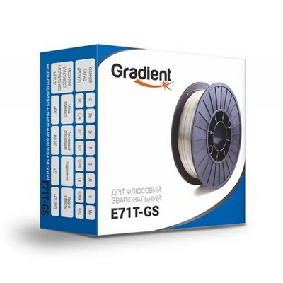 Дріт зварюв.флюсовий 0,8мм 1кг GS-E71T GRADIENT