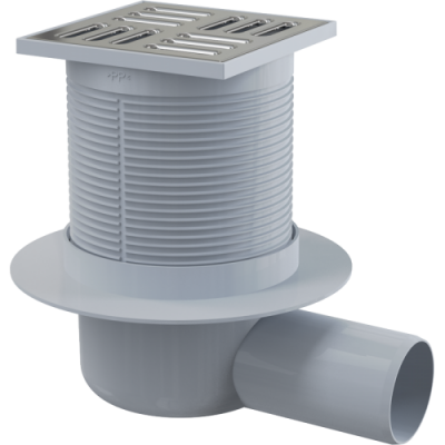 Трап 50 (105*105) горизонтальний з нержавіючою решіткою APV31 Smart ALCAPLAST