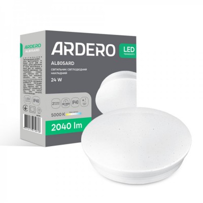 Світильник LED 24Вт круг 5000K AL805ARD 80295 білий ARDERO