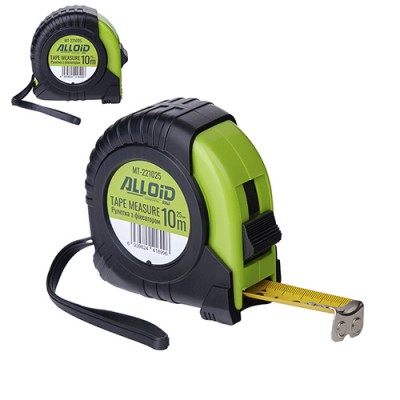 Рулетка з фіксатором 10м*25мм MT-221025 ALLOID Base