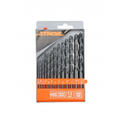 Набір свердл по металу 13шт (2-8мм) 21998 HSS STHOR