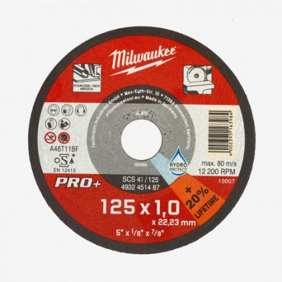 Диск абразивний відрізний метал 125х1.0х22 4932451487 MILWAUKEE PRO+