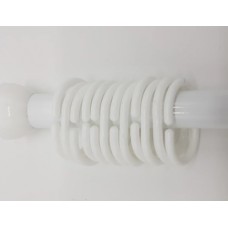 Карниз сталевий розтяжний для ванної кімнати 120-220 см (білий) (GW 12220)