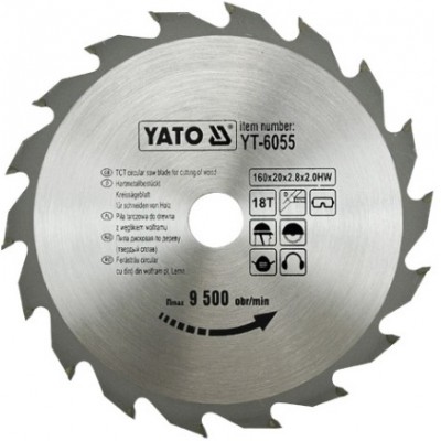 Диск пильн 160х20 18т YT-6055 YATO
