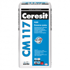 Клей для плитки еластичний СМ-117 25кг CERESIT