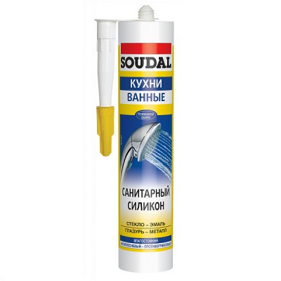 Герметик силікон санітар білий 280мл SOUDAL