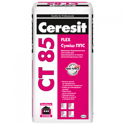 Клей д/арм утепл СТ85 25кг CERESIT