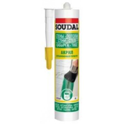 Герметик акрил білий 280мл SOUDAL