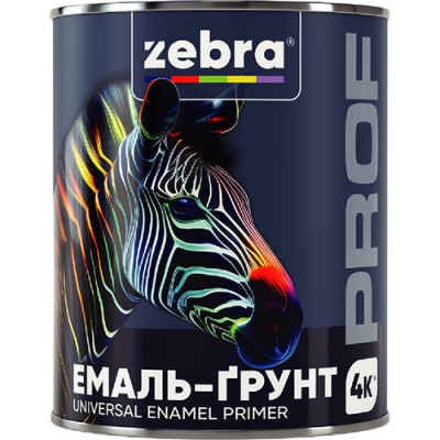 Емаль-ґрунт 2,5кг 1176 076P Темно-вишн.PROF ZEBRA