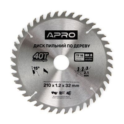 Диск пильн 210х32/30 40т 830192 APRO