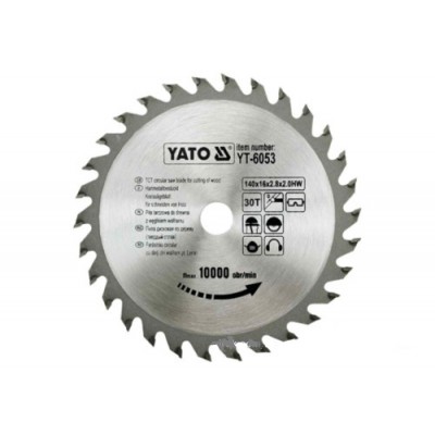Диск пильний 140х16х2,8х2,0мм 30т YT-6053 YATO