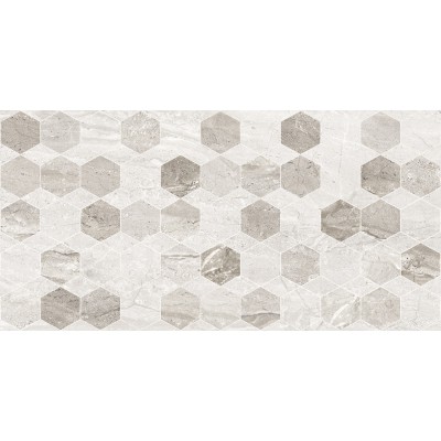 Плитка 300х600х9 MARMO MILANO HEXAGON Св-сірий 8MG151 GT