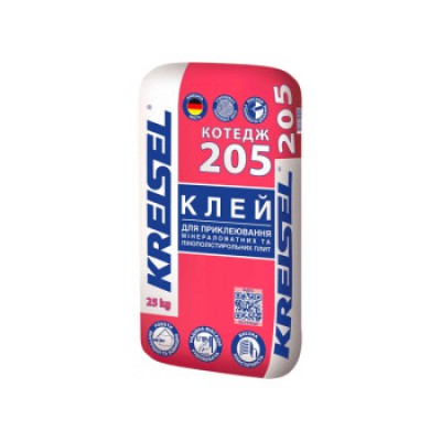 Клей для приклеювання МВ ТА ППС  205 КОТЕДЖ 25кг KREISEL