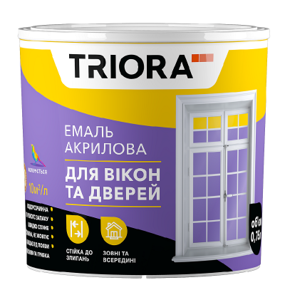 Емаль для вікон та дверей 400мл акрилова ТРІОРА