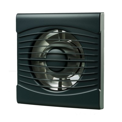Вентилятор осьовий D100 ЛП антрацит ДОМОВЕНТ