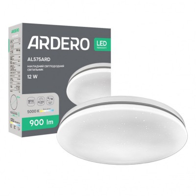 Світильник LED 12Вт круг 5000K AL575ARD 80693 Silver ARDERO