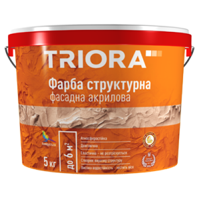 Фарба фасадна структурна 5кг ТРІОРА