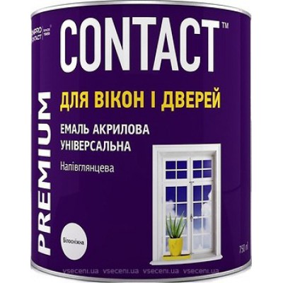 Емаль акрилова 2,5л д/вікон/дверей біла CONTACT