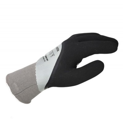 Рукавички утеплені TIGERFLEX THERMO DRY Сіро-чорні 0899402530 (латекс покр.) р.10 WURTH