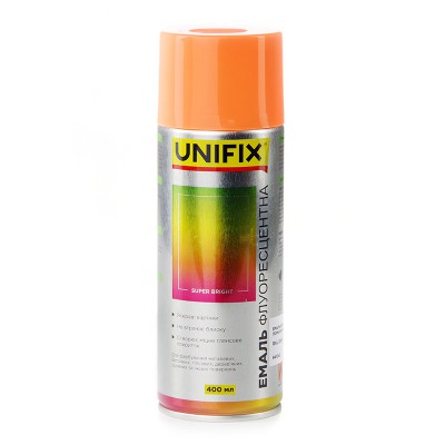 Фарба аерозольна флуоресцентна Помаранчева RAL2005 400мл 941042 UNIFIX