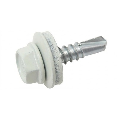 Саморіз кровельний 4,8*19мм RAL 9003 (уп.250шт) WKRET-MET