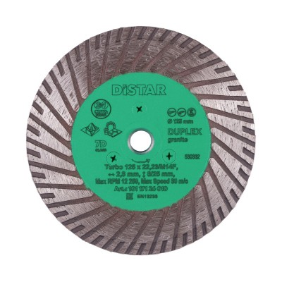 Диск алмаз. TURBO 125 10117126010 Duplex DISTAR