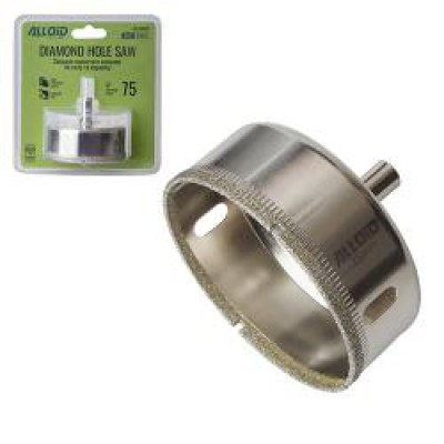 Свердло по склу та плитці трубчате з алм.напил.75мм GS-50075 ALLOID Base