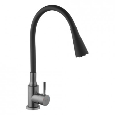 Змішувач для кухні нержавійка Edelstahl Klassisch-PVD031BLK KRONER